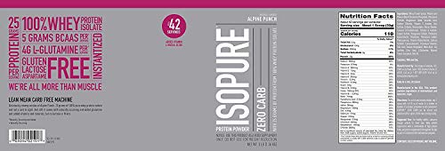 Isopure Whey Isolate Protein Powder with Vitamin C & Zinc for Immune Support, 25g Protein, Zero Carb & Keto Friendly, Flavor: Alpine Punch, 3 Pounds (Packaging May Vary)