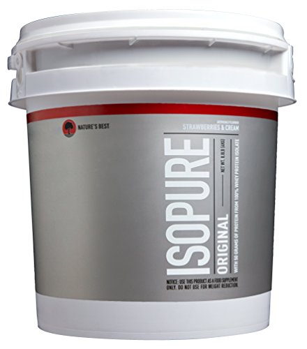 Isopure Original Protein Powder, 100% Whey Protein Isolate, Flavor: Strawberries & Cream, 8.8 Pounds (Packaging May Vary)
