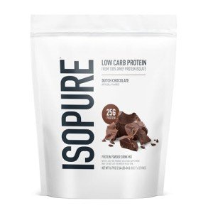 Isopure Dutch Chocolate Whey Isolate Protein Powder with Vitamin C & Zinc for Immune Support, 25g Protein, Low Carb & Keto Friendly, 1 Pound (Packaging May Vary)
