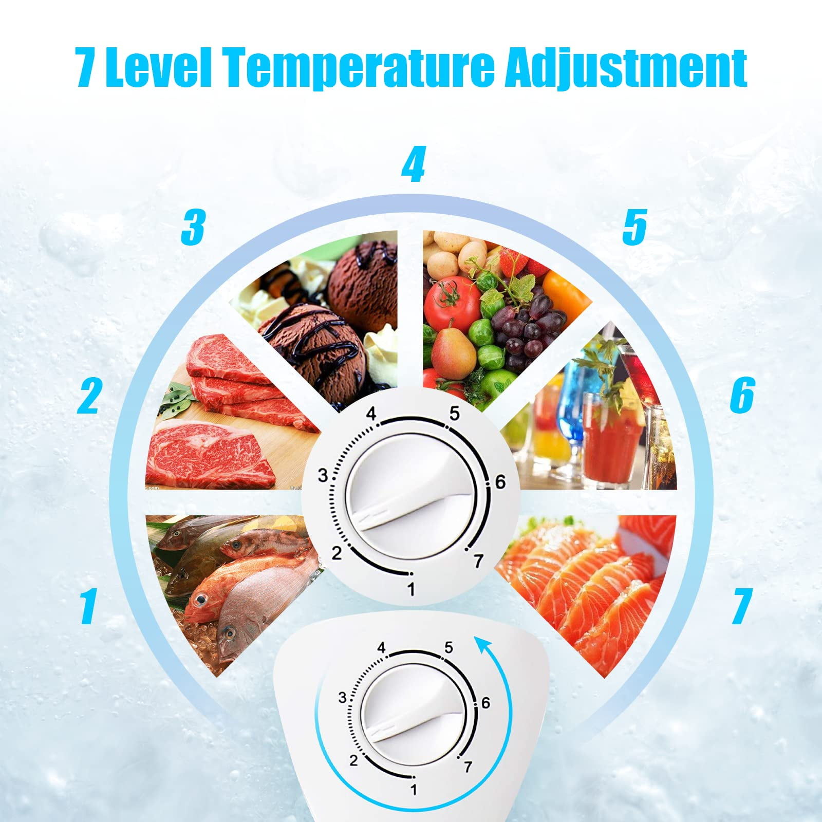 WANAI 3.5 Cu. Ft. Chest Freezer with Basket