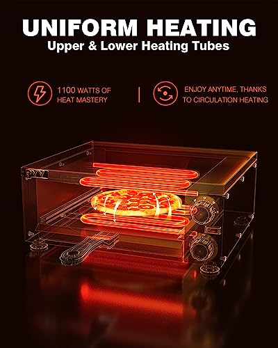 PYY Electric Countertop Pizza Oven with Crumb Tray