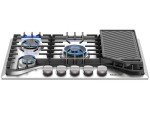 5 Burner Gas Cooktop with Reversible Griddle