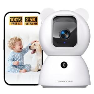 CINMOORE 2.5K Pet Camera with Two-Way Talk