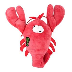 goDog Plush Lobster Squeaky Toy for Dogs