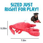 goDog Plush Lobster Squeaky Toy for Dogs
