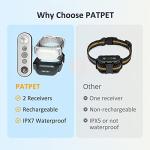 PATPET Rechargeable Waterproof Shock Collar for Dogs