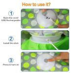 Interactive Rechargeable Cat Toy with Moving Feathers