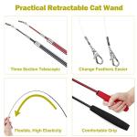 Interactive Cat Wand Toy Set with Feather Refills