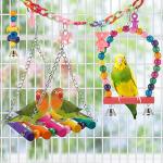 Colorful Chewing Toy Hammock for Birds