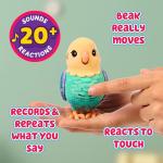 Interactive Talking Bird Toy with Cage - Indie