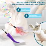 USB Rechargeable Interactive Feather Teaser for Cats