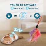 USB Rechargeable Interactive Feather Teaser for Cats