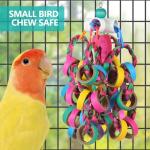 Colorful Foraging Chewy Rings for Small Birds