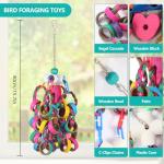Colorful Foraging Chewy Rings for Small Birds