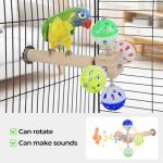 Rotating Ball Bird Stand Toy for Parakeets