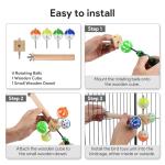 Rotating Ball Bird Stand Toy for Parakeets