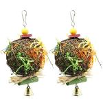 2 Pack Parrot Chewing Toy Set for Cage