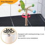 Interactive Wooden Bird Perch and Toy Set