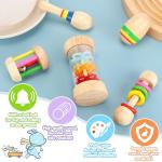 Colorful Wooden Bunny & Small Animal Toys Set
