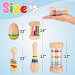 Colorful Wooden Bunny & Small Animal Toys Set