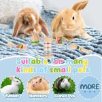 Colorful Wooden Bunny & Small Animal Toys Set
