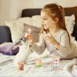 Colorful Wooden Bunny & Small Animal Toys Set