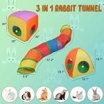 Rainbow Rabbit Tunnel and Cube Play Tent