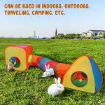 Rainbow Rabbit Tunnel and Cube Play Tent