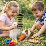 20PCS Natural Bunny Chew Toys for Small Pets