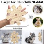 Jevnd Wooden Chew Toys for Chinchillas and Playtime