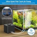 Quiet Adjustable Aquarium Air Pump with Dual Outlets