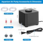 Quiet Adjustable Aquarium Air Pump with Dual Outlets