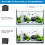 Quiet Adjustable Aquarium Air Pump with Dual Outlets
