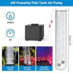 Quiet Adjustable Aquarium Air Pump with Dual Outlets
