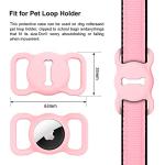 AirTag Silicone Dog Collar Holder - Pink Bone Pattern