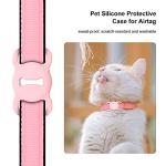AirTag Silicone Dog Collar Holder - Pink Bone Pattern