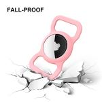 AirTag Silicone Dog Collar Holder - Pink Bone Pattern