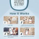 Pawaii Silent Silicone Dog ID Tag with QR Code