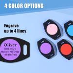 Custom Airtag Pet Collar Holder with Name Tag