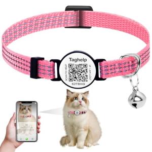 Personalized Reflective Cat Collar with QR Tag