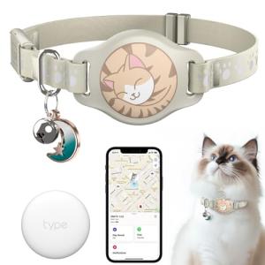 Waterproof Cat Tracker Collar with Airtag Finder