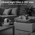 INFIYA 2K Indoor Security Camera - 360° Tracking