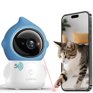 ZUMIMALL 5G Pet Camera with Laser Toy