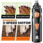 Whisper Quiet Dog Nail Grinder with LED Light