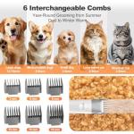 Afloia 6-in-1 Pet Grooming Vacuum Kit