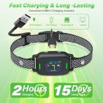 Rechargeable Smart Bark Collar with Safety Lock