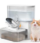 Wireless Cat Water Fountain with Stainless Steel Bowl
