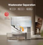 Wireless Cat Water Fountain with Stainless Steel Bowl