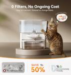Wireless Cat Water Fountain with Stainless Steel Bowl