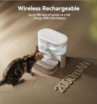 Wireless Cat Water Fountain with Stainless Steel Bowl